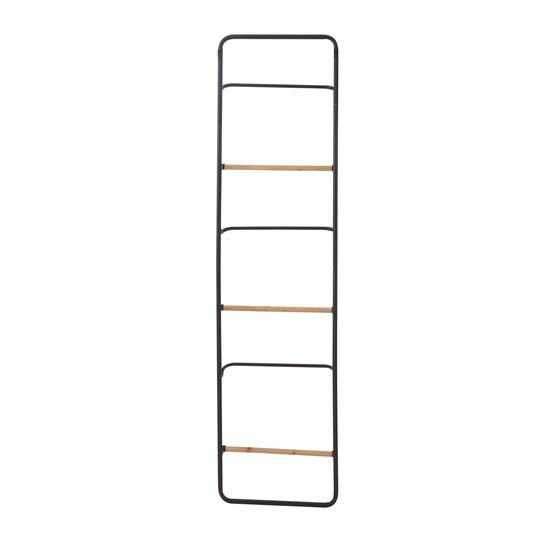 Black Metal Wall Mounted 6 Rack Magazine Holder